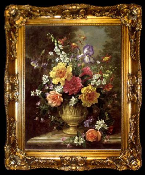 framed  unknow artist Floral, beautiful classical still life of flowers.112, ta009-2